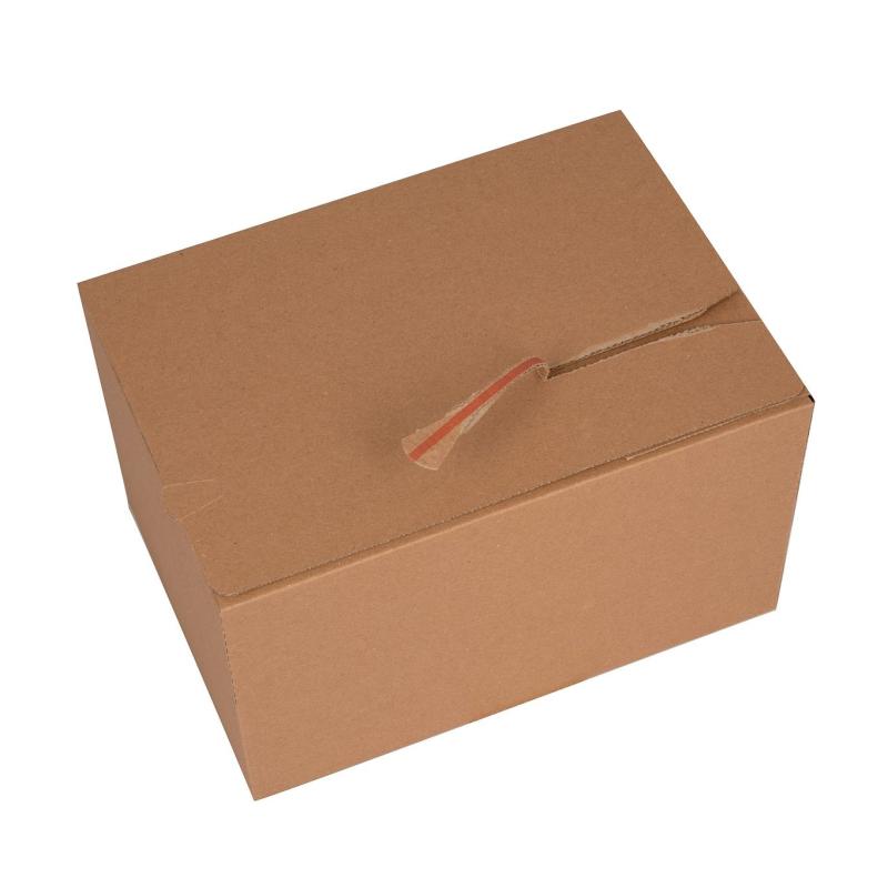 Zásielková krabica s lepiacim a otváracím prúžkom s automatickým dnom 250 x 200 x 150 mm