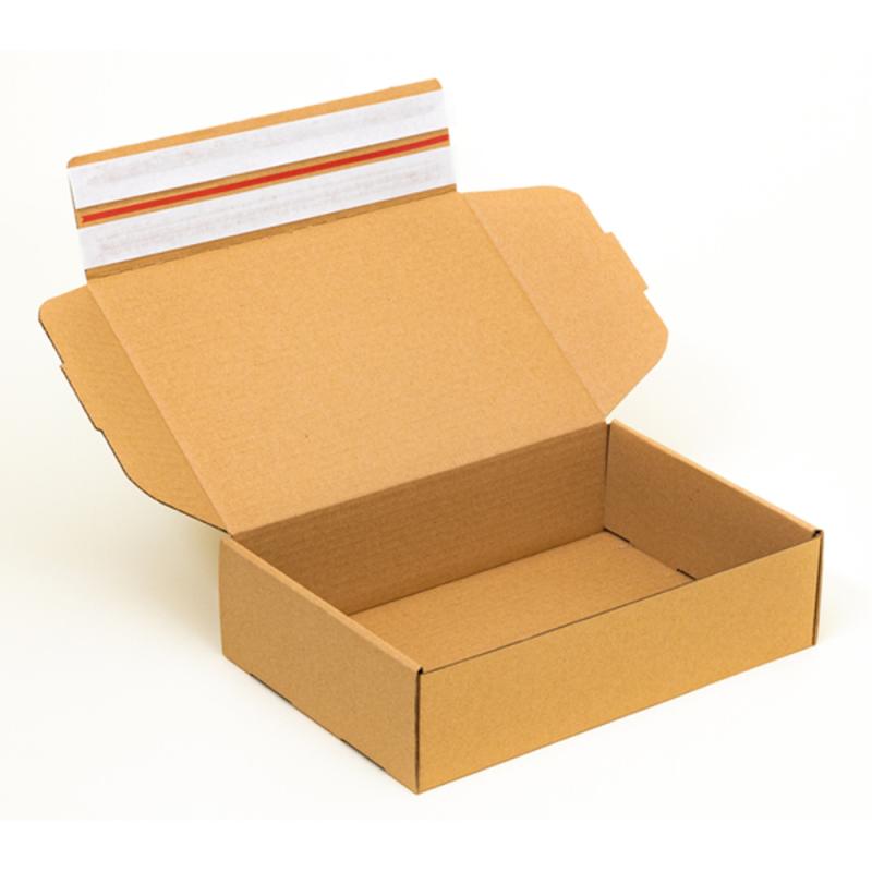 Poštová krabica s lepiacim a otváracím prúžkom 300 x 200 x 80 mm HNEDÁ