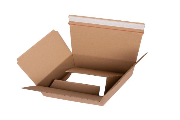 Zásielková krabica s lepiacim a otváracím prúžkom s automatickým dnom 200 x 150 x 100 mm