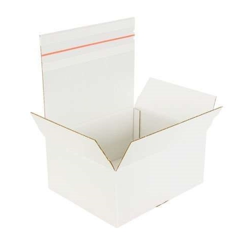 biele kartónové krabice rýchlouzatváracie